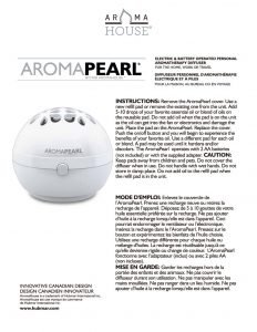 Aroma House AromaPearl fan diffuser instruction manual